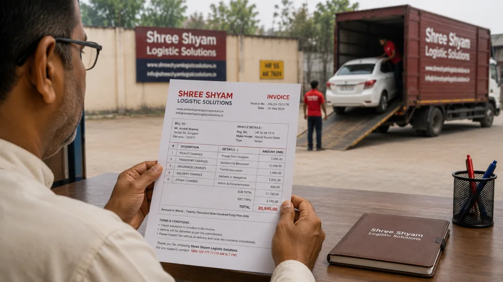 Car transport cost factors explained for vehicle transportation from Gurgaon across India